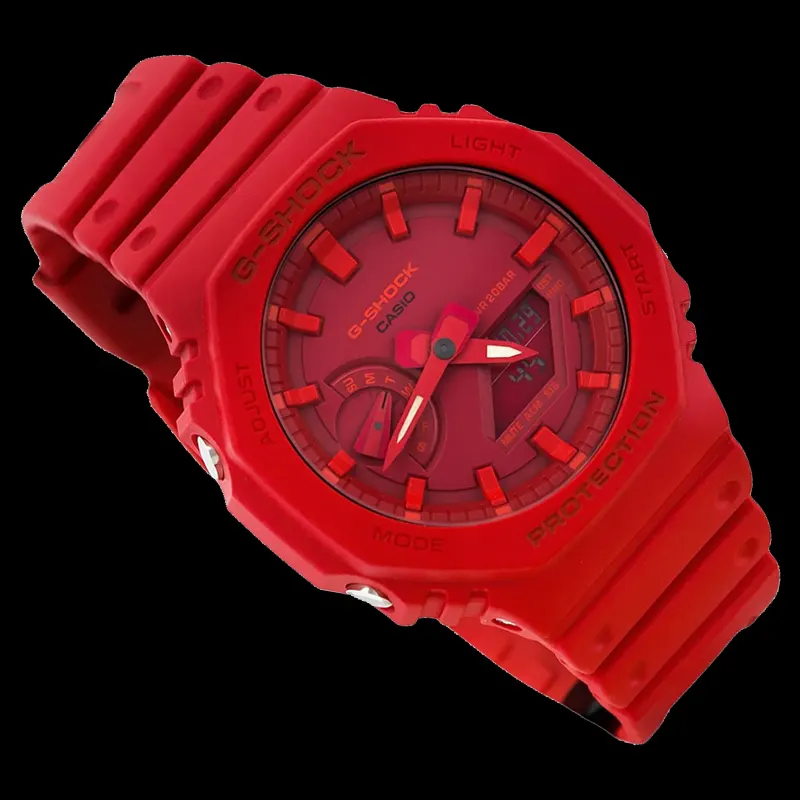 Casio G-Shock Carbon Core Red Men's Watch- GA-2100-4A